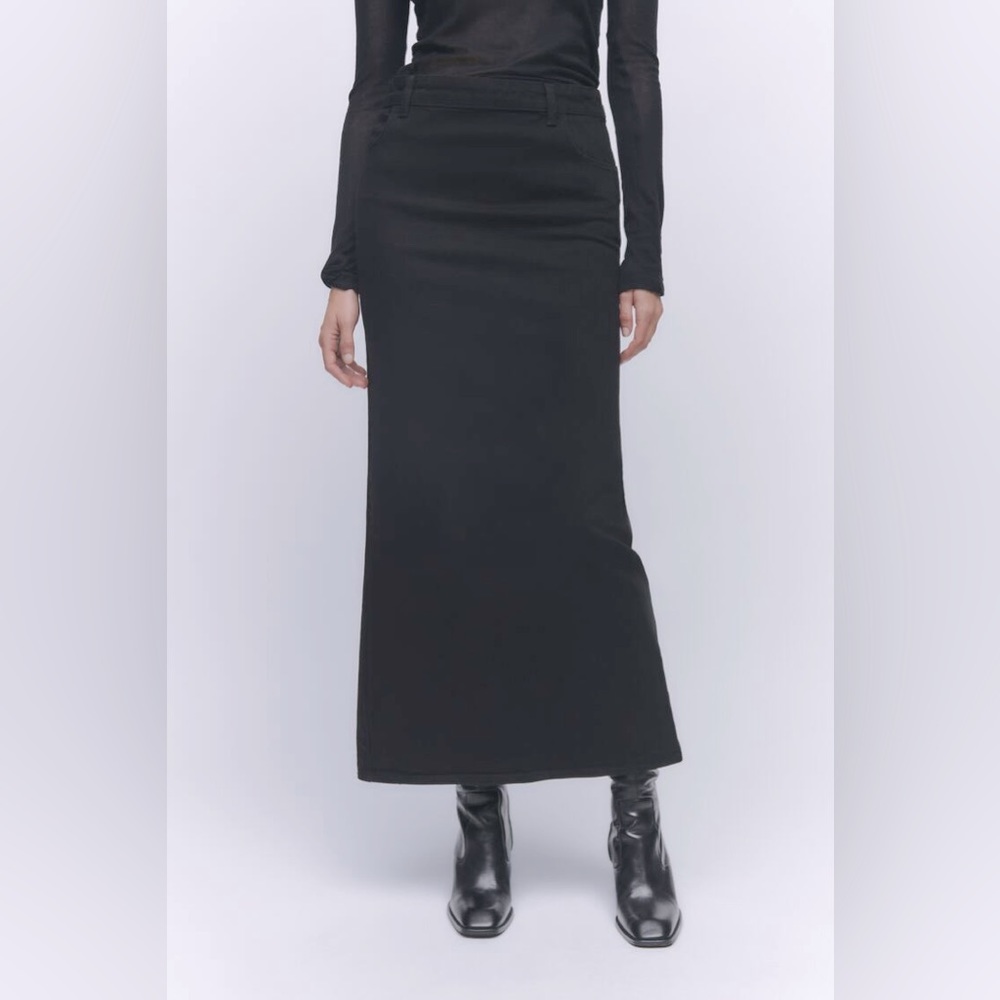 Zara Sculpted Denim Skirt